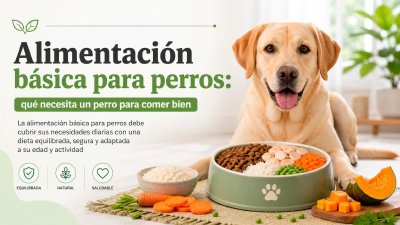 Alimentación básica para perros: qué necesita un perro para comer bien