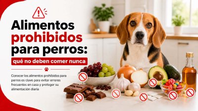 Alimentos prohibidos para perros: qué no deben comer nunca
