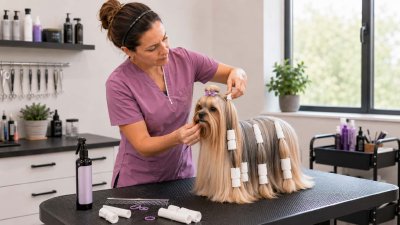 Wrapping en peluquería canina: cómo proteger el pelo largo de tu perro